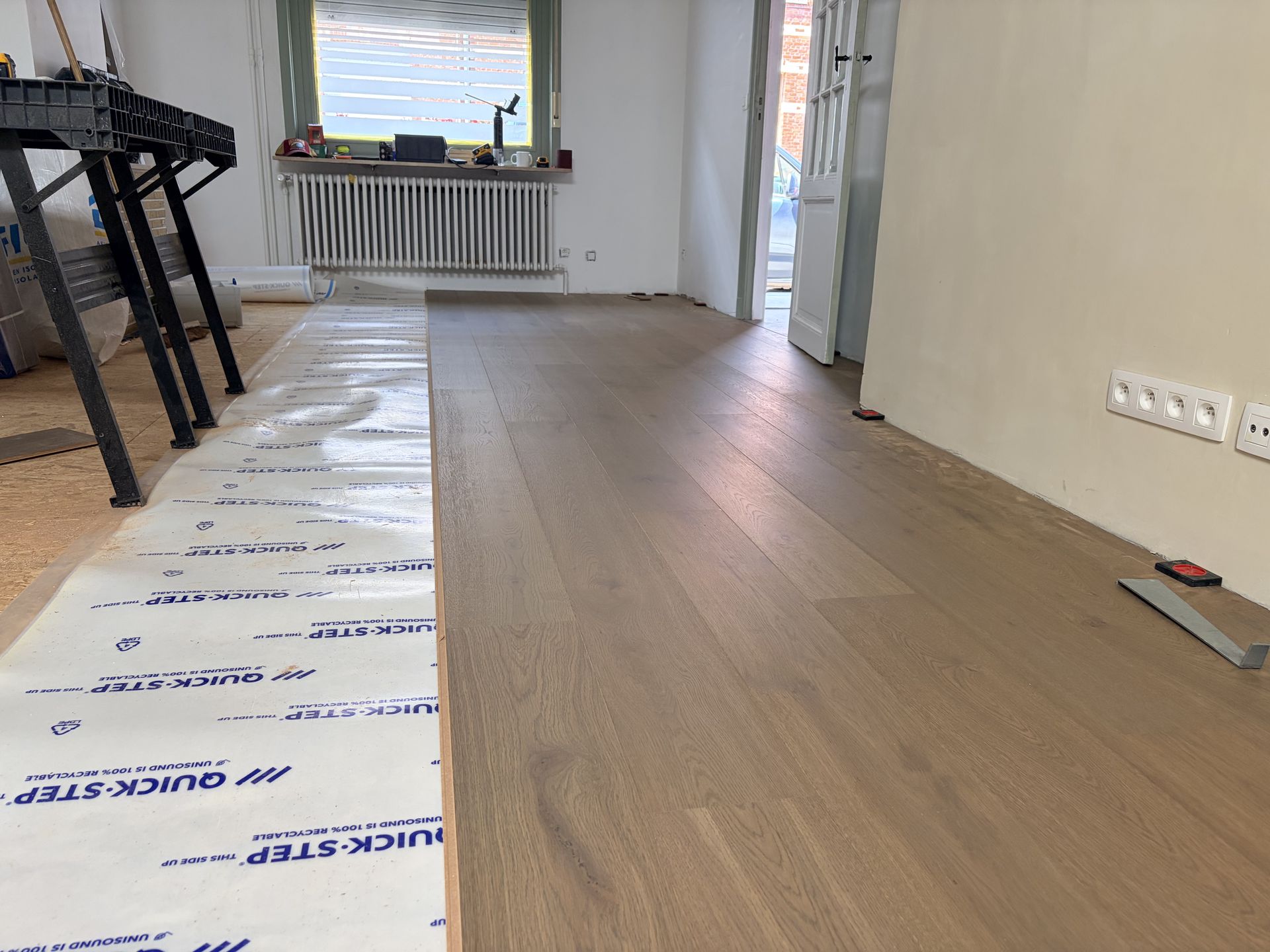 OSB platen onder parket